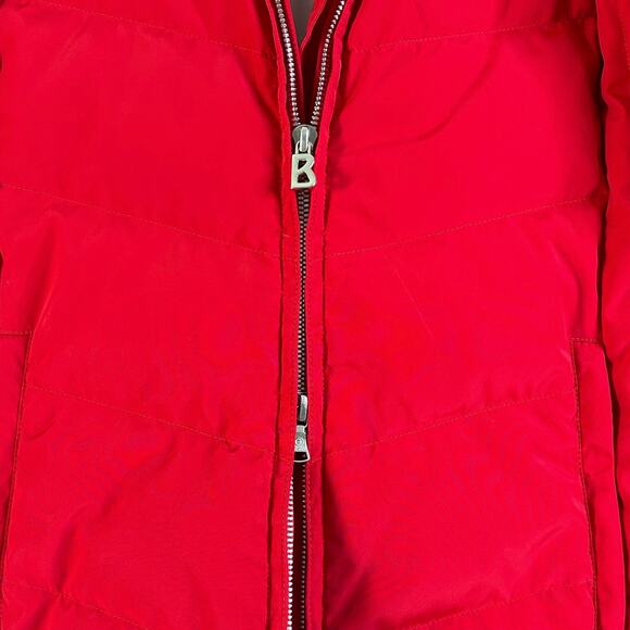 Bogner Goose Down Puffer Hooded Ski Jacket Red - Picture 10 of 11